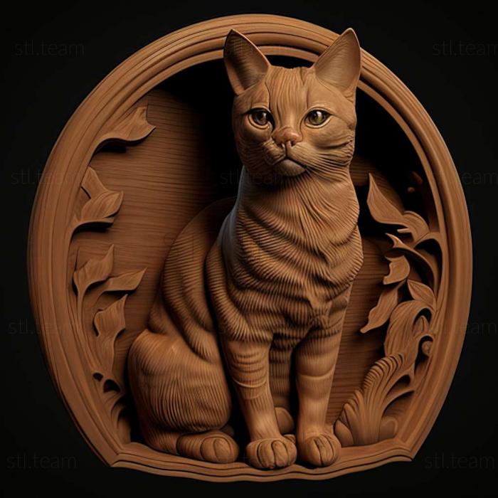 3D модель Короткошерстный кот с острова Мэн (STL)